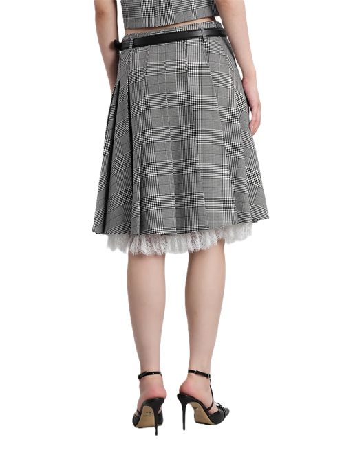 Gonna BLACK VISCOSE BLEND Self portrait SELF-PORTRAIT | 104MSK-BWBLACK AND WHITE